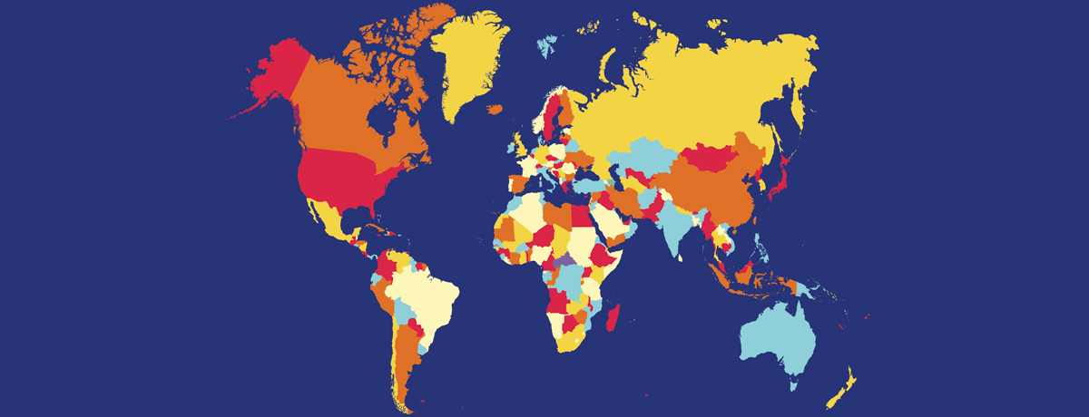 Illustration of world map